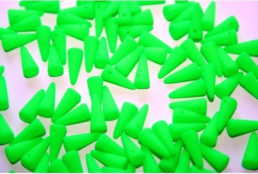 Perline Spikes 4x10mm, 30pz., Neon-Green Col.25124AL