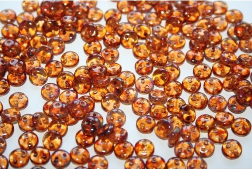 50 Perline Lentil CzechMates 6mm Crystal Col.00030