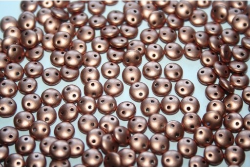 Perline Lentil CzechMates 6mm, 50Pz., Matte Metallic Copper Col.K0177JT