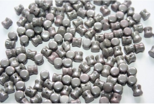 Perline Pellet 4x6mm, 50Pz., Chalk White Grey Luster Col.14449