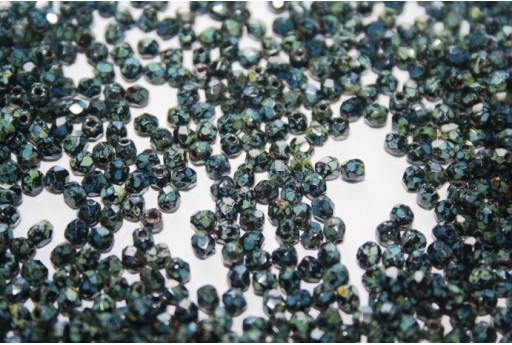 60 Perline Mezzi Cristalli 3mm Crystal Col.00030