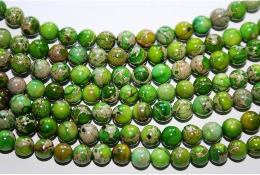 Pietre Jasper Impression Verde Sfera 6mm - 5pz