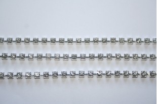 Catena Strass Crystal/Argento SS12 3mm - 50cm