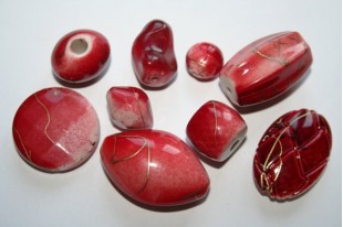 Acrylic Beads Red